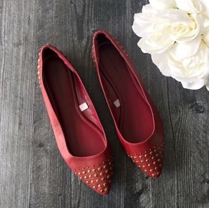 Mossimo Supply Co Maroon embellished pointed flats